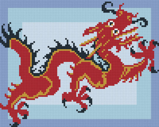 Dragon Four [4] Baseplate PixelHobby Mini-mosaic Art Kit